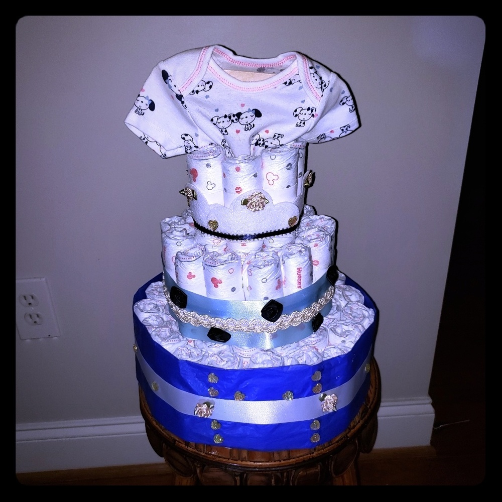 Baby boy diaper cake